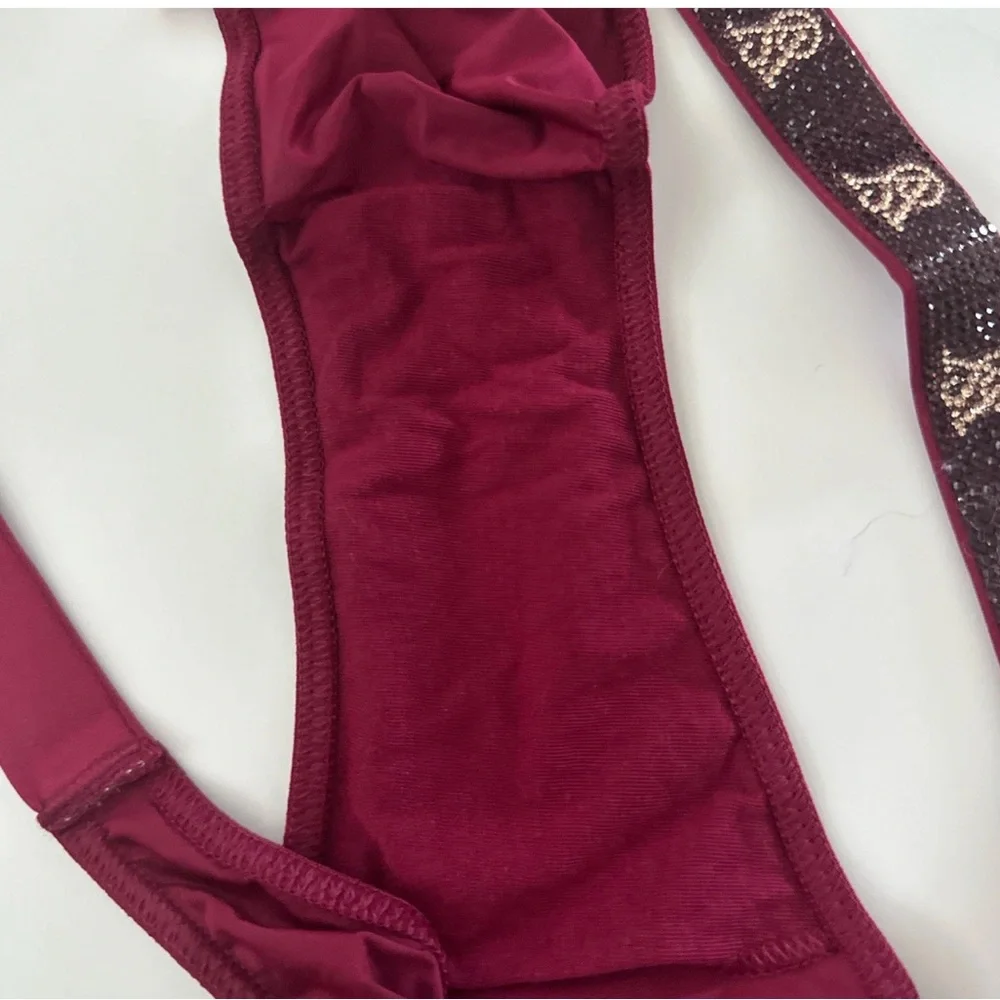 Victoria’s Secret Very Sexy Burgundy Brazilian Panty with Logo Waistband